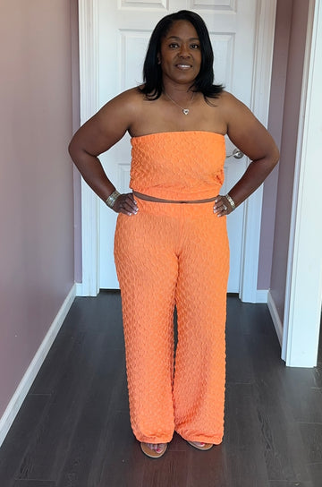 Orange Bomb Tube and Pants Set